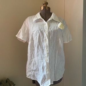 Linen Beach Vintage Button-Up Shirt
